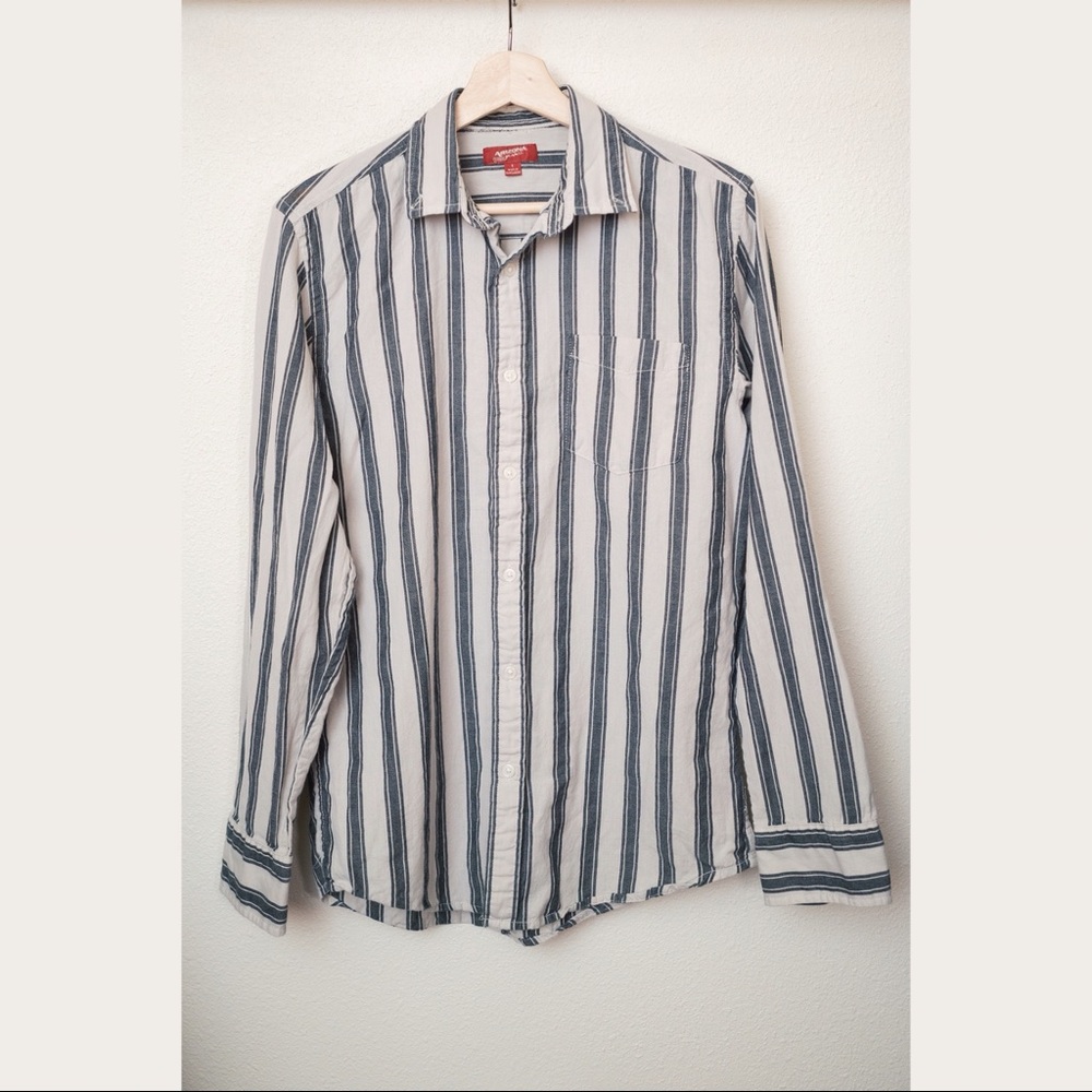 Striped Woven Button Down